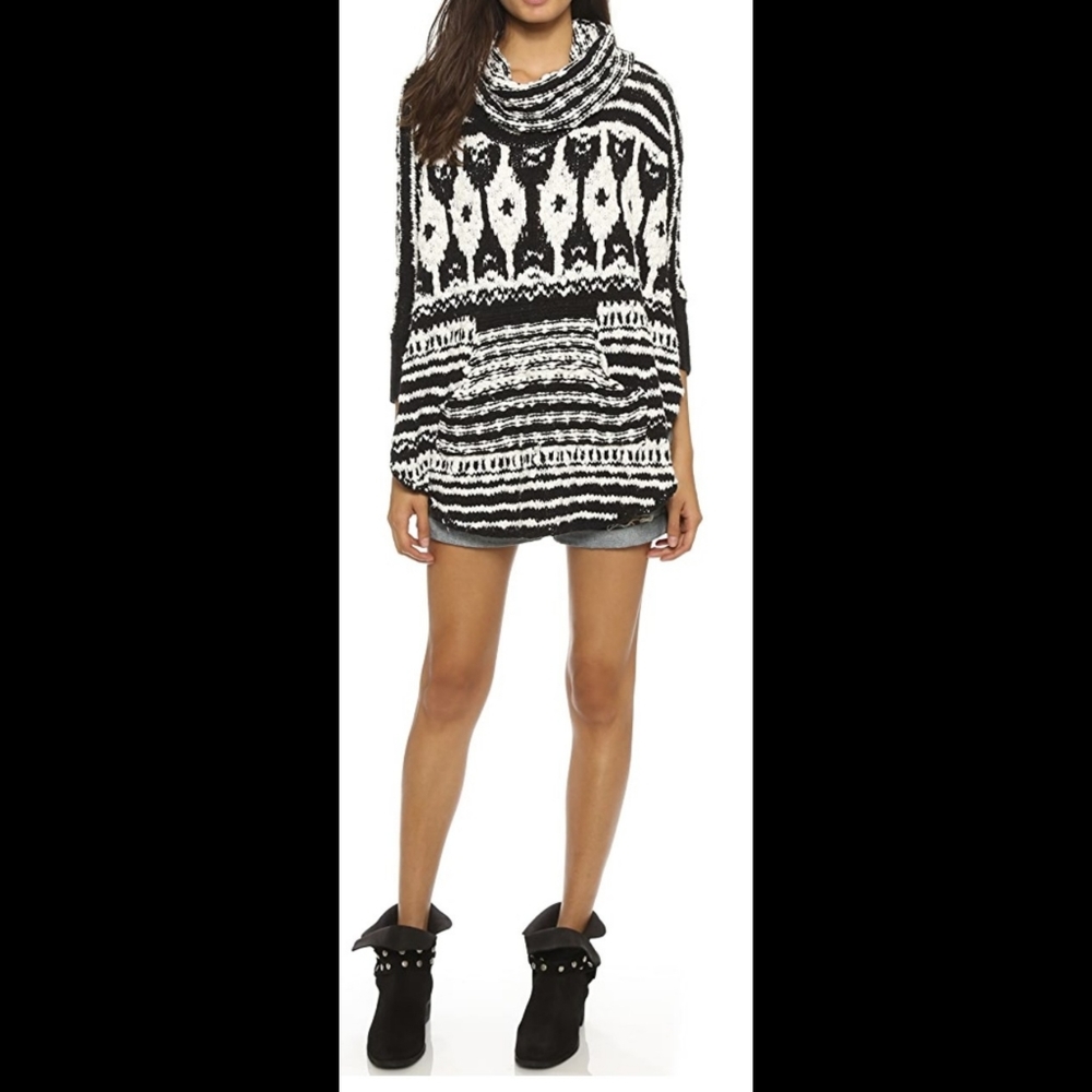 Free People Rosie Lee poncho sweater (S)